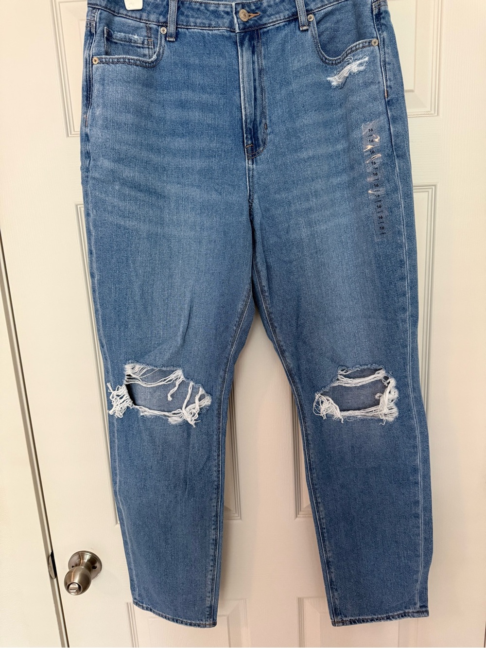American Eagle Outfitters Distressed Light Blue Boyfriend Jeans